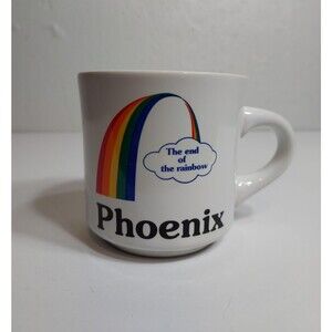 Phoenix Coffee Mug End Of The Rainbow Papel City Collectible‎ Retro Vintage